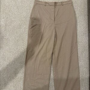 Zara Brown Pinstripe Trousers